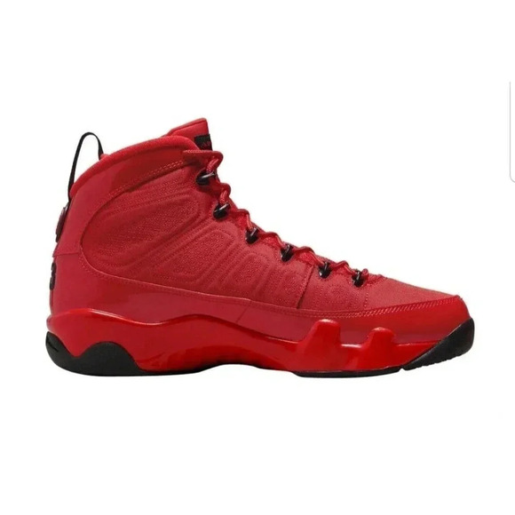 Nike Size 10 Air Jordan 9 Retro Chile Red Black Mens CT8019-600 Lace Up Sneakers - Picture 4 of 12